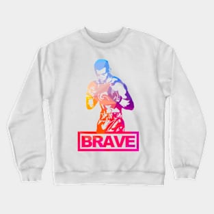 Brave Boxer Diagonal Colors Crewneck Sweatshirt